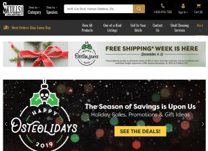 How skullsunlimited.com looks like on a tablet such as an iPad.