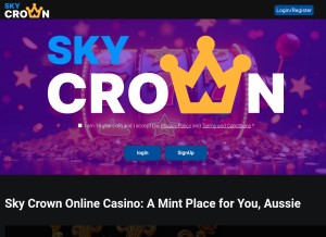 How sky-crown.io looks like on a tablet such as an iPad.