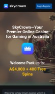 How sky-crown.net looks like on a mobile device such as an iPhone.