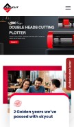 How skycut.co looks like on a mobile device such as an iPhone.