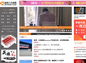 How skykiwi.com looks like on a tablet such as an iPad.