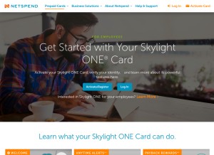 How skylightpaycard.com looks like on a tablet such as an iPad.