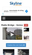 How skylinewebcams.com looks like on a mobile device such as an iPhone.