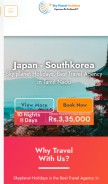 How skyplanetholidays.com looks like on a mobile device such as an iPhone.