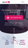 How slaask.com looks like on a mobile device such as an iPhone.