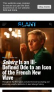 How slantmagazine.com looks like on a mobile device such as an iPhone.
