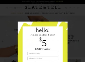 How slateandtell.com looks like on a tablet such as an iPad.