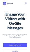 How sleeknote.com looks like on a mobile device such as an iPhone.