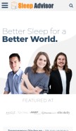 How sleepadvisor.org looks like on a mobile device such as an iPhone.