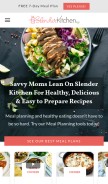 How slenderkitchen.com looks like on a mobile device such as an iPhone.