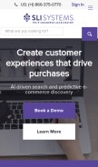 How sli-systems.com looks like on a mobile device such as an iPhone.