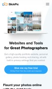 How slickpic.com looks like on a mobile device such as an iPhone.