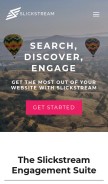 How slickstream.com looks like on a mobile device such as an iPhone.