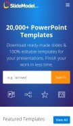 How slidemodel.com looks like on a mobile device such as an iPhone.