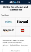 How slipu.de looks like on a mobile device such as an iPhone.