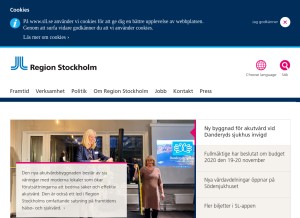How sll.se looks like on a tablet such as an iPad.