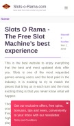 How slots-o-rama.com looks like on a mobile device such as an iPhone.