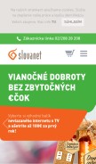 How slovanet.sk looks like on a mobile device such as an iPhone.