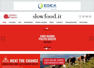 How slowfood.it looks like on a tablet such as an iPad.