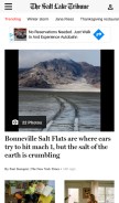 How sltrib.com looks like on a mobile device such as an iPhone.
