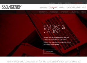 How sm360.ca looks like on a tablet such as an iPad.