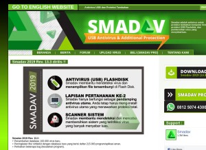 How smadav.net looks like on a tablet such as an iPad.