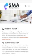 How smadesignworks.com looks like on a mobile device such as an iPhone.