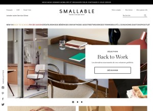 How smallable.com looks like on a tablet such as an iPad.
