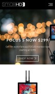 How smallhd.com looks like on a mobile device such as an iPhone.