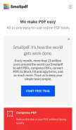 How smallpdf.com looks like on a mobile device such as an iPhone.