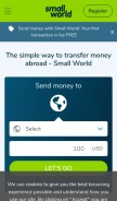 How smallworldfs.com looks like on a mobile device such as an iPhone.