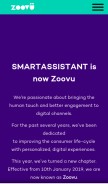 How smartassistant.com looks like on a mobile device such as an iPhone.