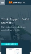 How smartbear.com looks like on a mobile device such as an iPhone.