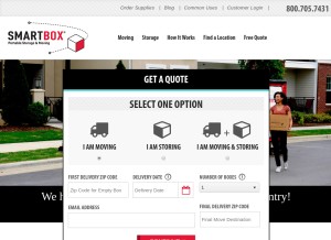 How smartboxmovingandstorage.com looks like on a tablet such as an iPad.