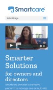 How smartcare.com looks like on a mobile device such as an iPhone.