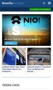 How smarteranalyst.com looks like on a mobile device such as an iPhone.