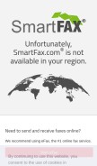 How smartfax.com looks like on a mobile device such as an iPhone.