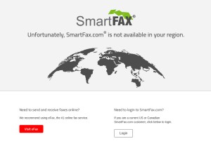 How smartfax.com looks like on a tablet such as an iPad.