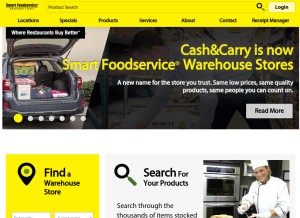 How smartfoodservice.com looks like on a tablet such as an iPad.