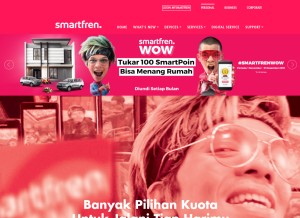 How smartfren.com looks like on a tablet such as an iPad.