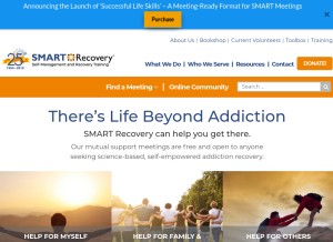 How smartrecovery.org looks like on a tablet such as an iPad.