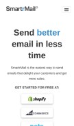 How smartrmail.com looks like on a mobile device such as an iPhone.