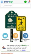 How smartsign.com looks like on a mobile device such as an iPhone.