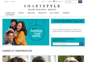 How smartstyle.com looks like on a tablet such as an iPad.