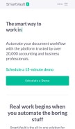 How smartvault.com looks like on a mobile device such as an iPhone.