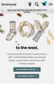 How smartwool.com looks like on a mobile device such as an iPhone.