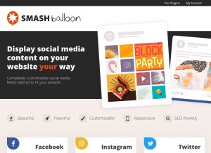 How smashballoon.com looks like on a tablet such as an iPad.