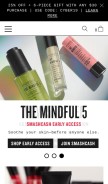 How smashbox.com looks like on a mobile device such as an iPhone.