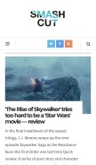 How smashcutreviews.com looks like on a mobile device such as an iPhone.