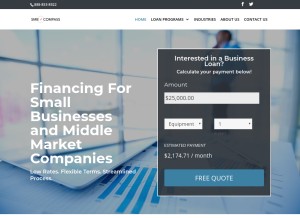 How smbcompass.com looks like on a tablet such as an iPad.